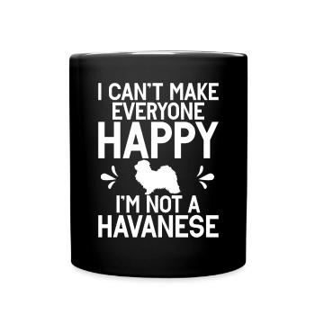 Cadeaux pour les amoureux des chiens bichons havanais - Mug uni - noir - Devant