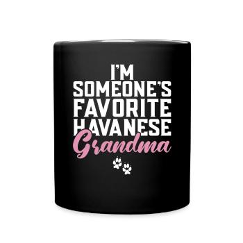 Cadeaux pour les amoureux des chiens bichons havanais - Mug uni - noir - Devant