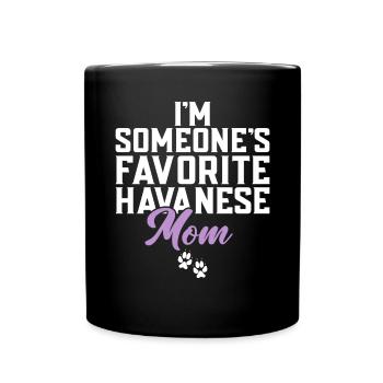 Cadeaux pour les amoureux des chiens bichons havanais - Mug uni - noir - Devant