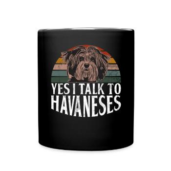 Cadeaux pour les amoureux des chiens bichons havanais - Mug uni - noir - Devant