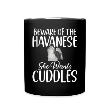 Cadeaux pour les amoureux des chiens bichons havanais - Mug uni - noir - Devant