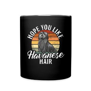 Cadeaux pour les amoureux des chiens bichons havanais - Mug uni - noir - Devant