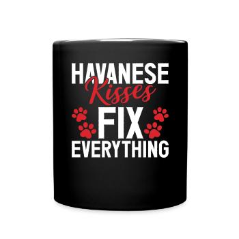 Cadeaux pour les amoureux des chiens bichons havanais - Mug uni - noir - Devant