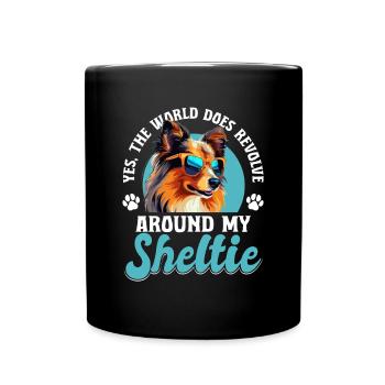 Chien de berger Shetland Chien Sheltie - Mug uni - noir - Devant