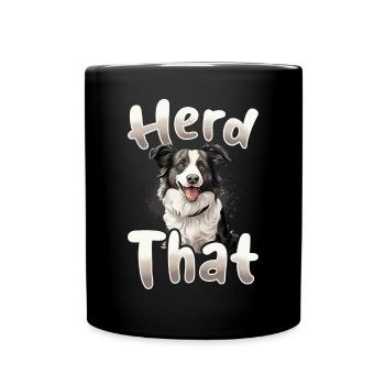 Chien Border Collie - Troupeau qui - Mug uni - noir - Devant
