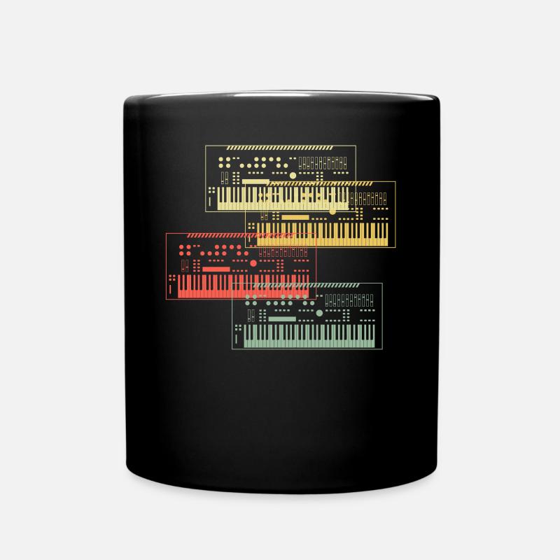 Synthesizer Sammlung Musik Design - Tasse einfarbig - Schwarz