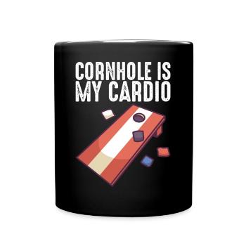 Cornhole est mon cardio cornhole sacs Cornhole - Mug uni - noir - Devant