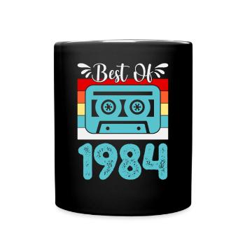 Best Of the Year 1984 Retro Music Cassette - Full Colour Mug - black - Front