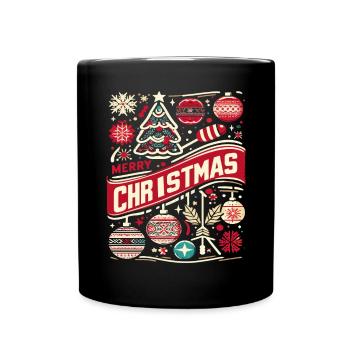 Vintage Joyeux Noël - Mug uni - noir - Devant