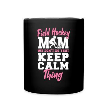 Maman de hockey sur gazon Maman de hockey sur gazon - Mug uni - noir - Devant