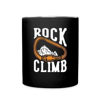 Rock Climb Sport Climbing Speed Climbing Kraxler - Full Colour Mug - black - Front
