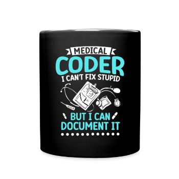 Spécialiste du codage de codeur médical - Mug uni - noir - Devant