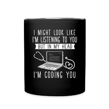 Spécialiste du codage de codeur médical - Mug uni - noir - Devant