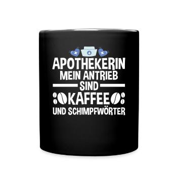 Apotheke Kaffee Pharmazie Mediziner Apothekerin - Tasse einfarbig - Schwarz - Vorne