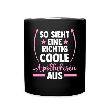 Apotheke Pharmazie Mediziner Apothekerin - Tasse einfarbig - Schwarz - Vorne