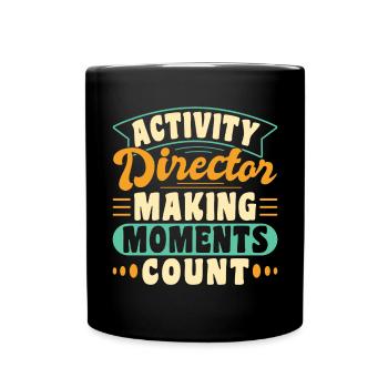 Awesome Activity Director - Tasse einfarbig - Schwarz - Vorne