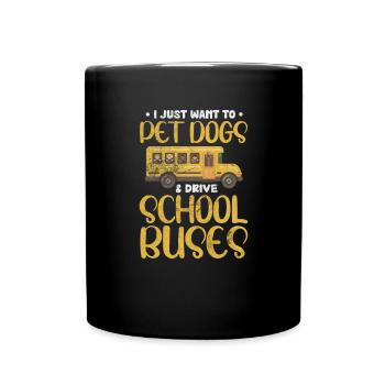 Busfahrer - Tasse einfarbig - Schwarz - Vorne