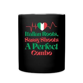 Sarcasme drôle Italie Pride drapeau Vibes - Mug uni - noir - Devant