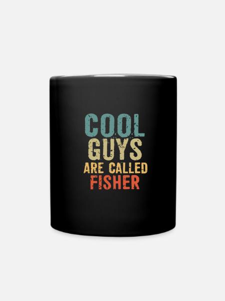 Cool guys are called Fisher - Tasse einfarbig - Schwarz