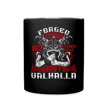 Forged 00 Years Ago For Valhalla 00th Birthday - Full Colour Mug - black - Front