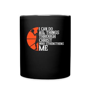 Christian Basketball Jesus Speaks Religious - Full Colour Mug - black - Front