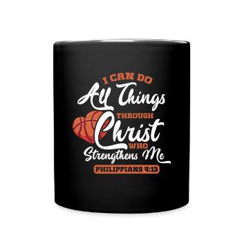 Christian Basketball Jesus Speaks Religious - Full Colour Mug - black - Front