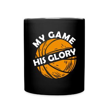 Christian Basketball Jesus Speaks Religious - Full Colour Mug - black - Front