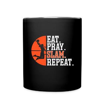 Christian Basketball Jesus Speaks Religious - Full Colour Mug - black - Front