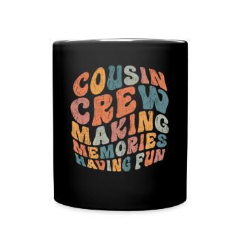 Cousin équipage vacances Souvenir Groovy Vintage - Mug uni - noir - Devant