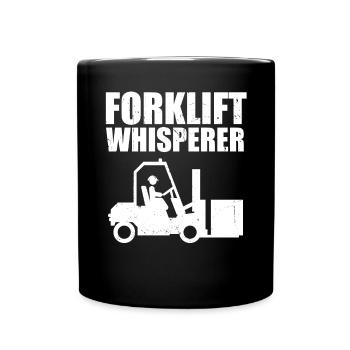 Funny Forklift Whisperer Forklift Driver Cool Fork - Full Colour Mug - black - Front
