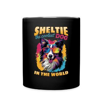 Shetland Sheepdog Dog - Sheltie the coolest dog - Tasse einfarbig - Schwarz - Vorne