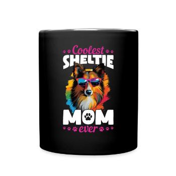 Shetland Chien de berger Chien Sheltie Sheltie Coolest Sheltie Maman - Mug uni - noir - Devant