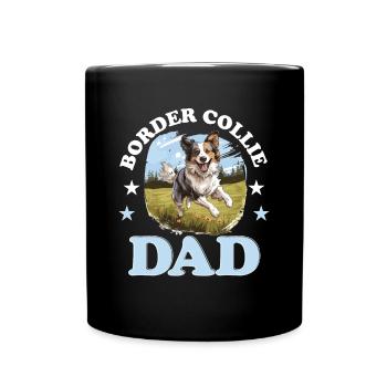 Chien Border Collie - Papa Border Collie - Mug uni - noir - Devant