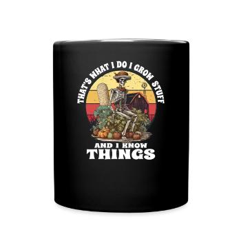 Gärtner Gartenpflanze Bauern-Sprüche Vintage - Tasse einfarbig - Schwarz - Vorne