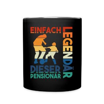 Einfach Legendär Dieser Pensionär Fußball Opa - Tasse einfarbig - Schwarz - Vorne