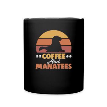 Cold Nose Warm Heart Manatee chubby manatee - Full Colour Mug - black - Front