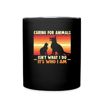 Hunderettungs Designs Für Tierrechtsaktivisten - Tasse einfarbig - Schwarz - Vorne