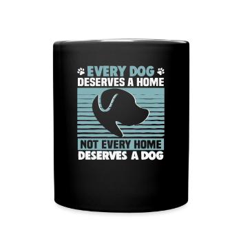Hunderettungs Designs Für Tierrechtsaktivisten - Tasse einfarbig - Schwarz - Vorne