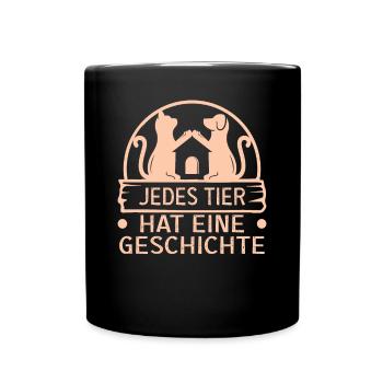 Hunderettungs Designs Für Tierrechtsaktivisten - Tasse einfarbig - Schwarz - Vorne