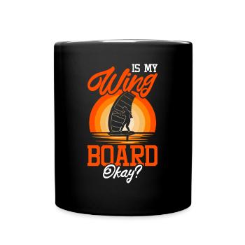 Wingsurfing Foil Wing Wing Boarding Wing Foiling - Full Colour Mug - black - Front