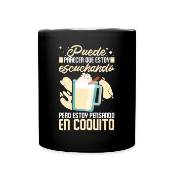 Puerto Rico Puerto-ricanischer Eierlikör - Tasse einfarbig - Schwarz - Vorne