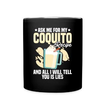 Puerto Rico Puerto-ricanischer Eierlikör - Tasse einfarbig - Schwarz - Vorne