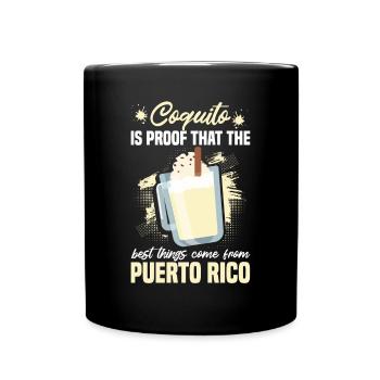 Puerto Rico Puerto-ricanischer Eierlikör - Tasse einfarbig - Schwarz - Vorne
