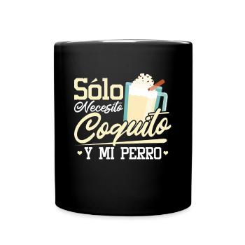Puerto Rico Puerto-ricanischer Eierlikör - Tasse einfarbig - Schwarz - Vorne