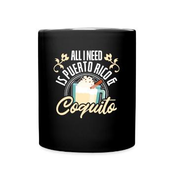 Puerto Rico Puerto-ricanischer Eierlikör - Tasse einfarbig - Schwarz - Vorne
