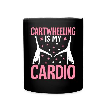 Cartwheel Gymnastics Cheerleading - Full Colour Mug - black - Front
