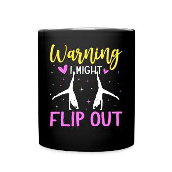 Cartwheel Gymnastics Cheerleading - Full Colour Mug - black - Front
