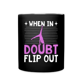 Cartwheel Gymnastics Cheerleading - Full Colour Mug - black - Front