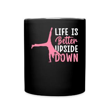 Gymnastique de la roue de charrette Cheerleading - Mug uni - noir - Devant