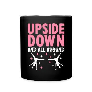 Cartwheel Gymnastics Cheerleading - Full Colour Mug - black - Front